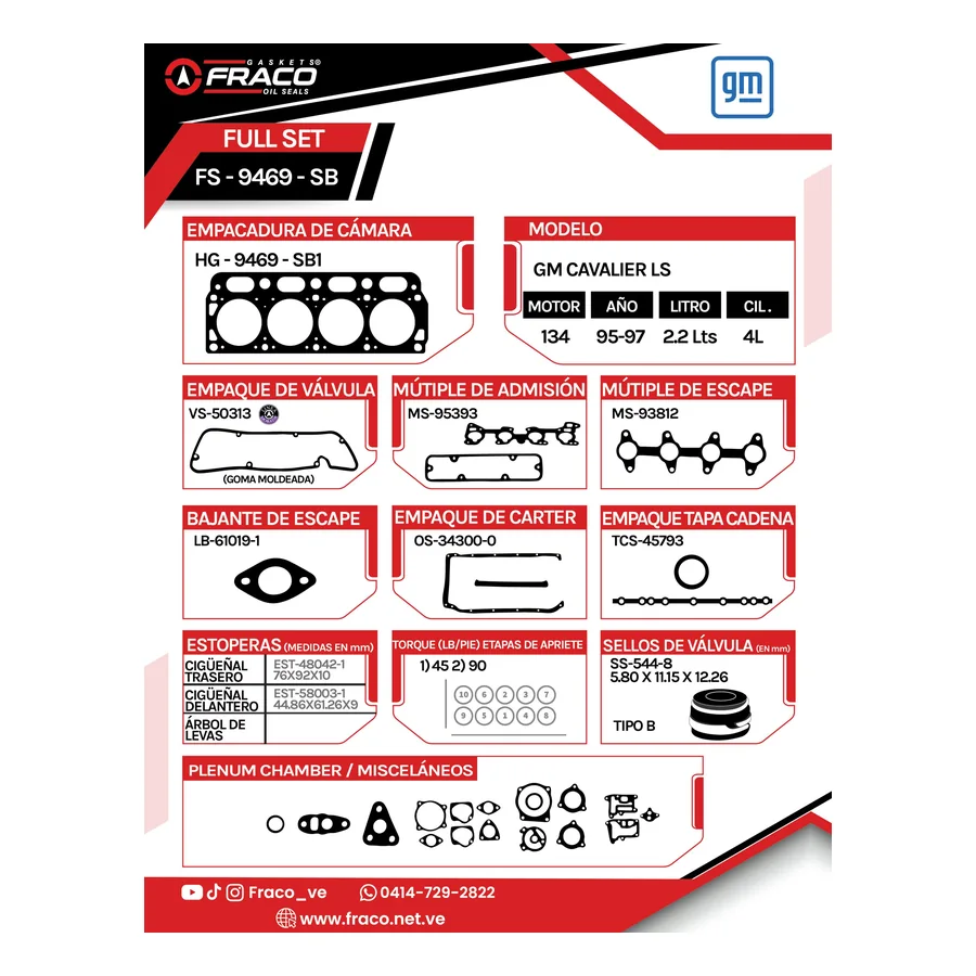 EMP.MOTOR CAVALIER 2.2 95-97 | Consultar aplicacion