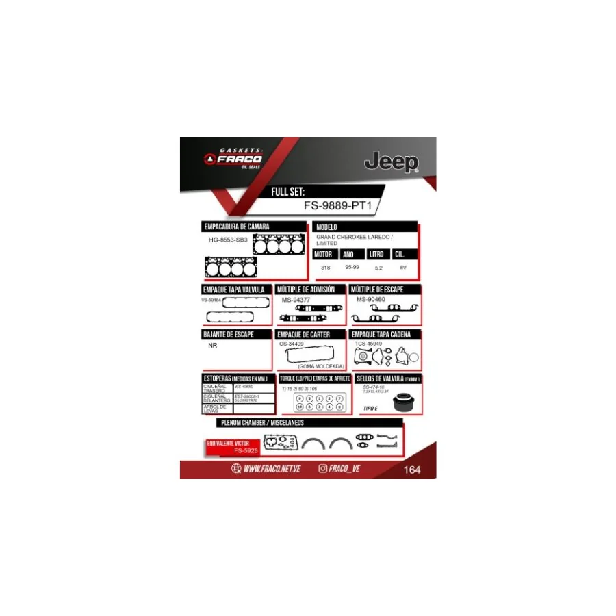 EMP.MOTOR GRAND CHEROKEE ZJ 5.2 95-99