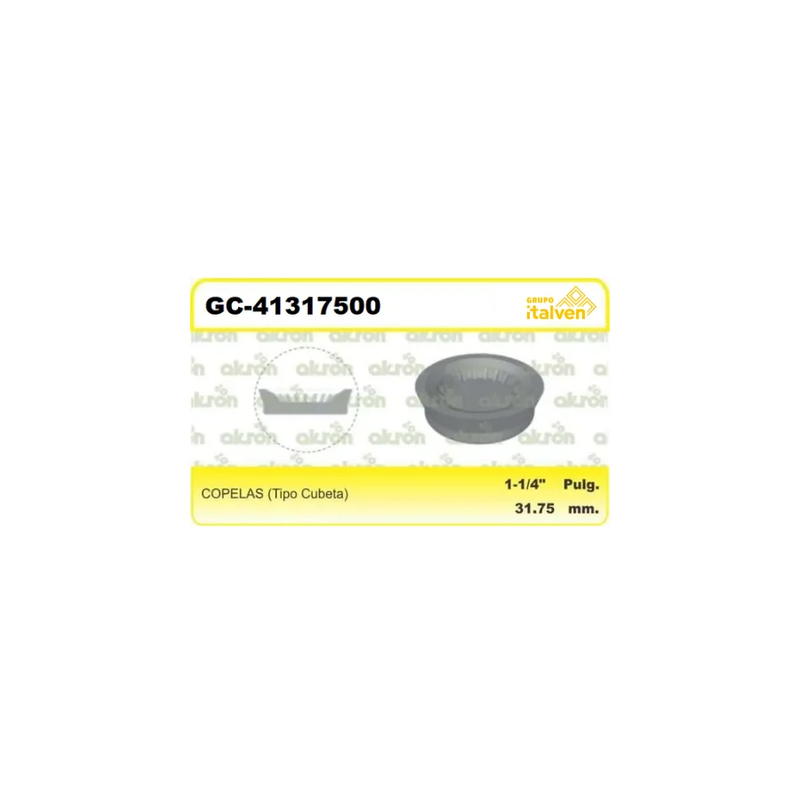 GOMA CIL.FR.T/COPA REFORZADA 1-1/4" | Consultar aplicacion